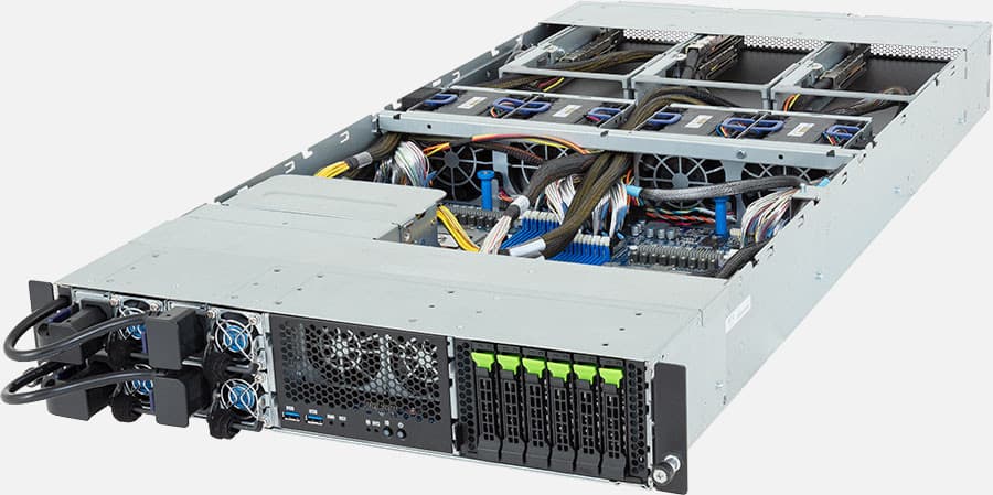 Gigabyte XV23-ZX0 — server GPU 2U, 2× AMD EPYC 9005, până la 4 GPU, 6 bay-uri