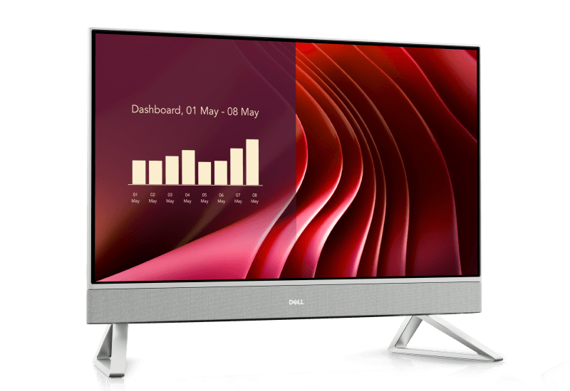 All-in-One Consumer DELL EC24250 cu procesor Intel Core Ultra 7 150U pana la 5.4 GHz, 24 inch, FHD, 16 GB, Intel Intel Graphics, Windows 11 Pro, White
