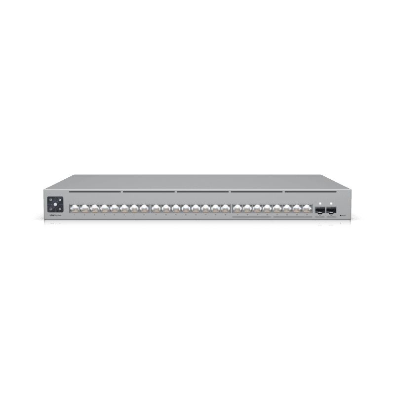 Ubiquiti Unifi Pro Max, Ethernet In-Band, (16) porturi GbE RJ45, (8) porturi 1/2,5 GbE RJ45, (2) porturi 10G SFP+, 112 Gbps, sursa alimentare AC/DC, internă, 450W