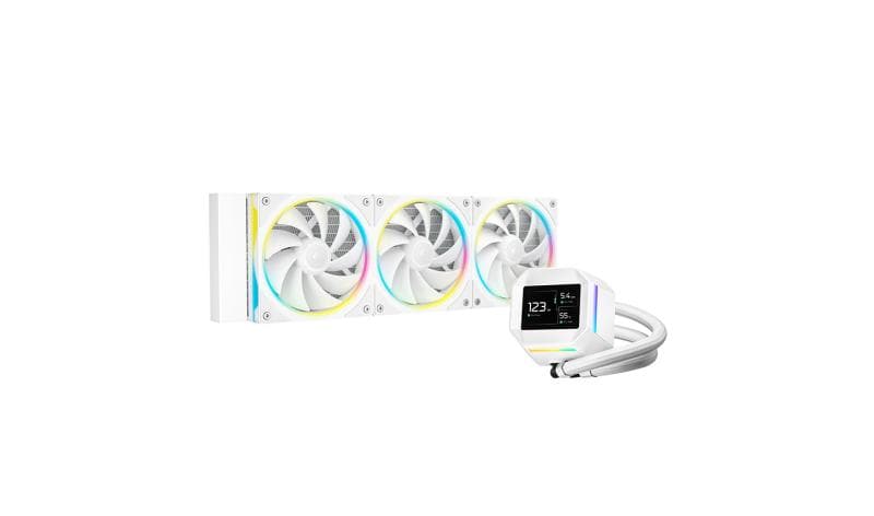 Cooler Procesor DeepCool LM360 WH, Lichid, 12 cm, 3 ventilatoare, aRGB