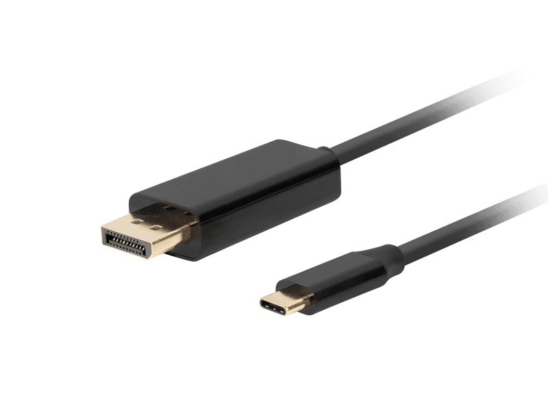 Cablu USB-C(M) DisplayPort(M) 1,8 m 4K 60Hz negru