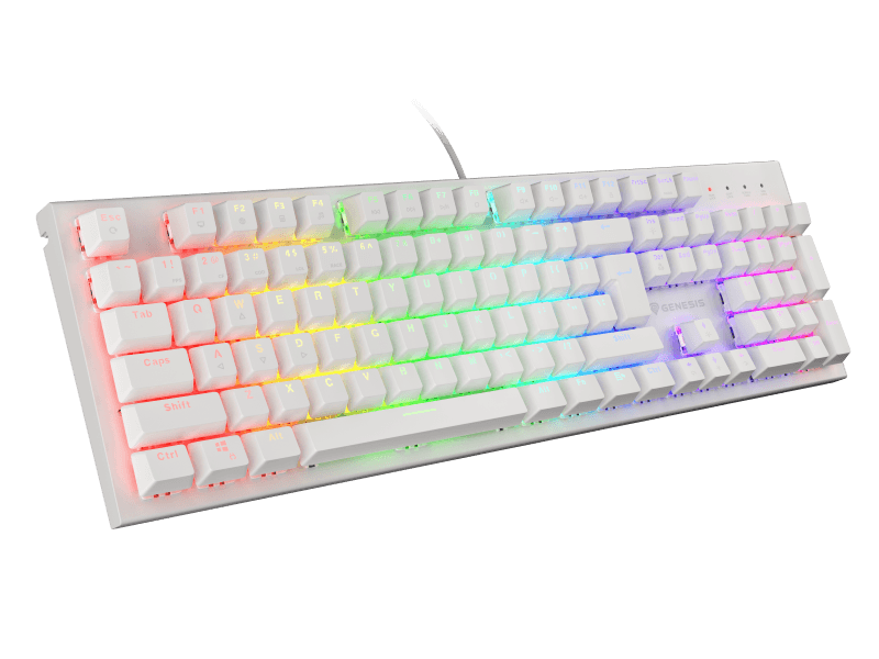 Tastatura Mecanica Gaming Genesis Thor 303, RGB, USB, Alb
