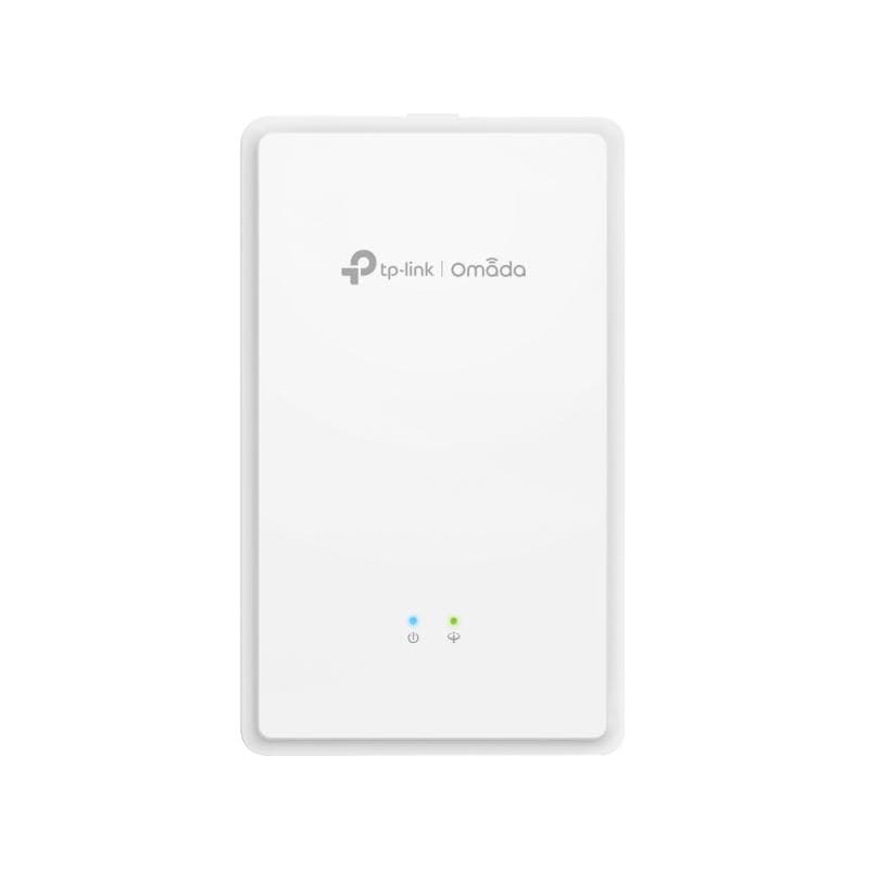 Omada AX1800 Wall-Plate Dual-Band Wi-Fi 6 GPON Access Point PORT: 1×SC/UPC GPON+2×1G RJ45 Port(One support Poe Out)+1×RJ11 Port SPEED:574Mbps at 2.4 GHz + 1201 Mbps at 5 GHz FEATURE: AC Power, Poe Out,4×Internal Antennas, MU-MIMO, 80MHz Supported, Seamless Roaming, Band Steering, Beamforming, Load