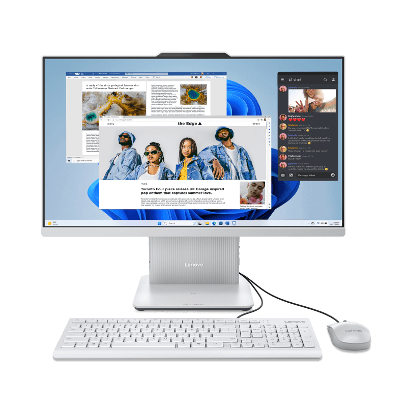 All-in-One Consumer Lenovo IdeaCentre AIO 24ARR9 cu procesor AMD AMD Ryzen 5 7535HS pana la 4.55 GHz, 24 inch, FHD, 16 GB, AMD Radeon 660M, FreeDos, Grey