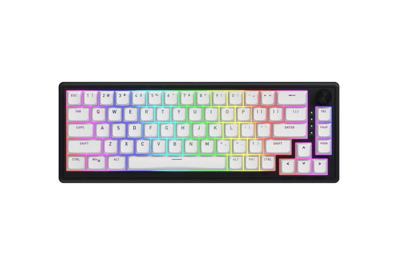 Tastatura Mecanica Gaming HATOR Skyfall 65 MAG ULTRA 8K, RGB, USB, Alb-Negru