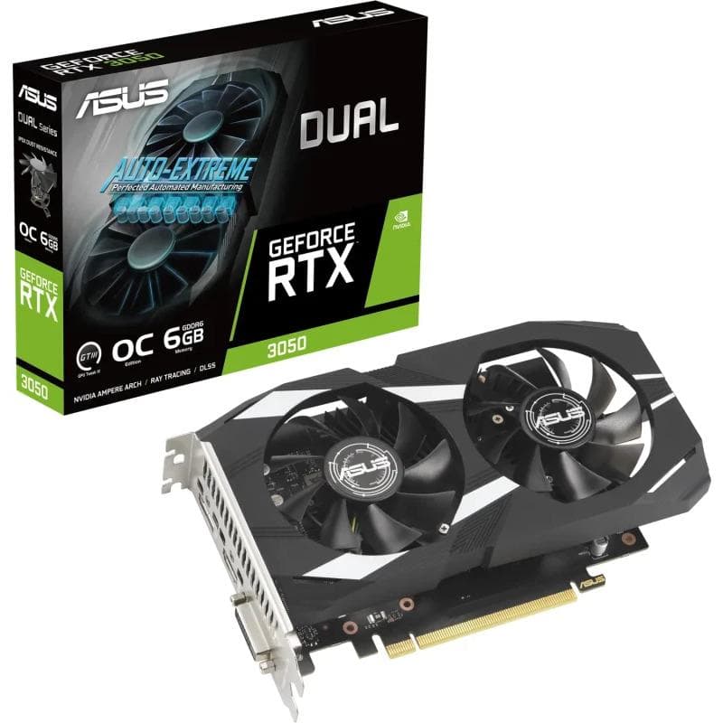 Placa video ASUS GeForce RTX 3050, 6GB GDDR6, PCI Express 4.0, 96-bit