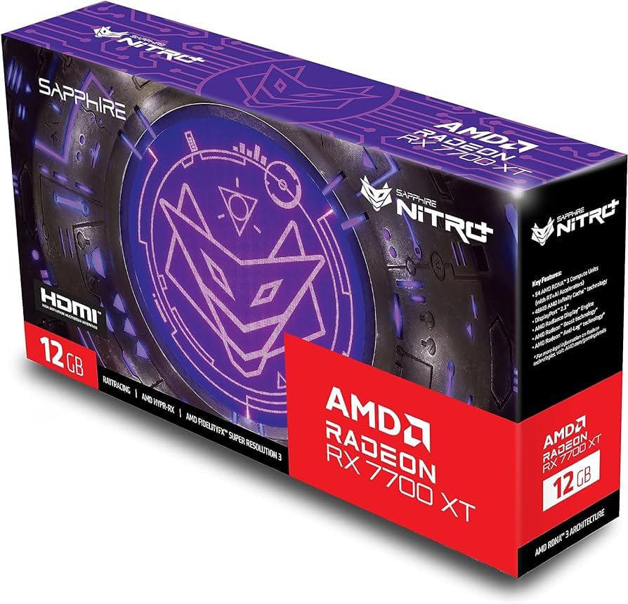Placa video Sapphire Radeon RX 7700 XT, 12GB GDDR6, PCI Express 4.0, 192-bit