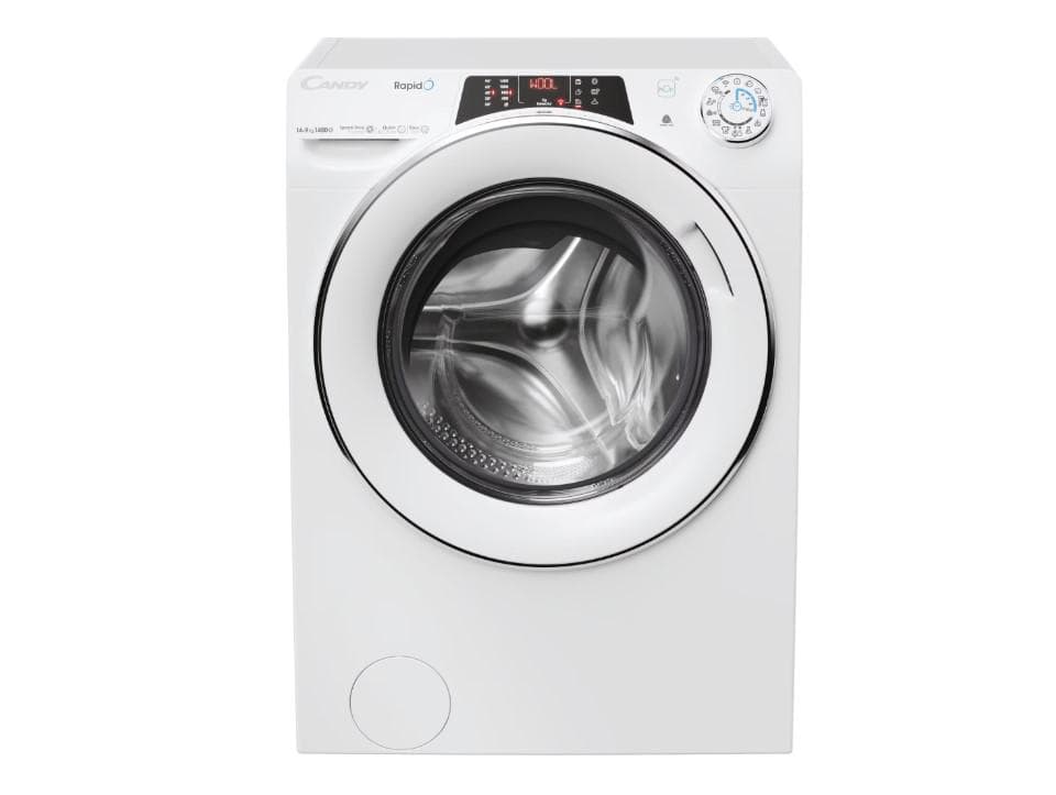 Masina de Spalat cu Uscator Candy ROW41494DWMCT-S RapidO, 14+9kg, 1400, FA, BPM, MPS, 4 Digit, WiFi+BT, Steam, WHITE+White+chrome ring