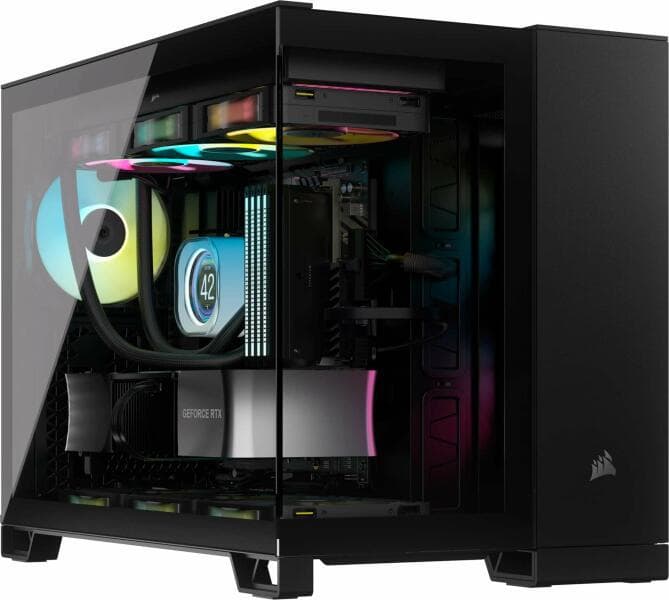 Carcasa CORSAIR 2500X, RGB, Mid Tower, Black