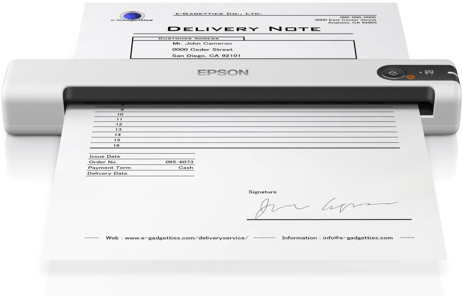 Scanner Epson WorkForce DS-70, A4, Sheetfed, USB