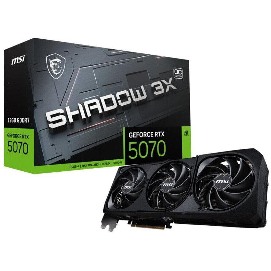 Placa video MSI GeForce RTX 5070 SHADOW 3X OC, 12GB GDDR7, PCI Express 5.0, 192-bit