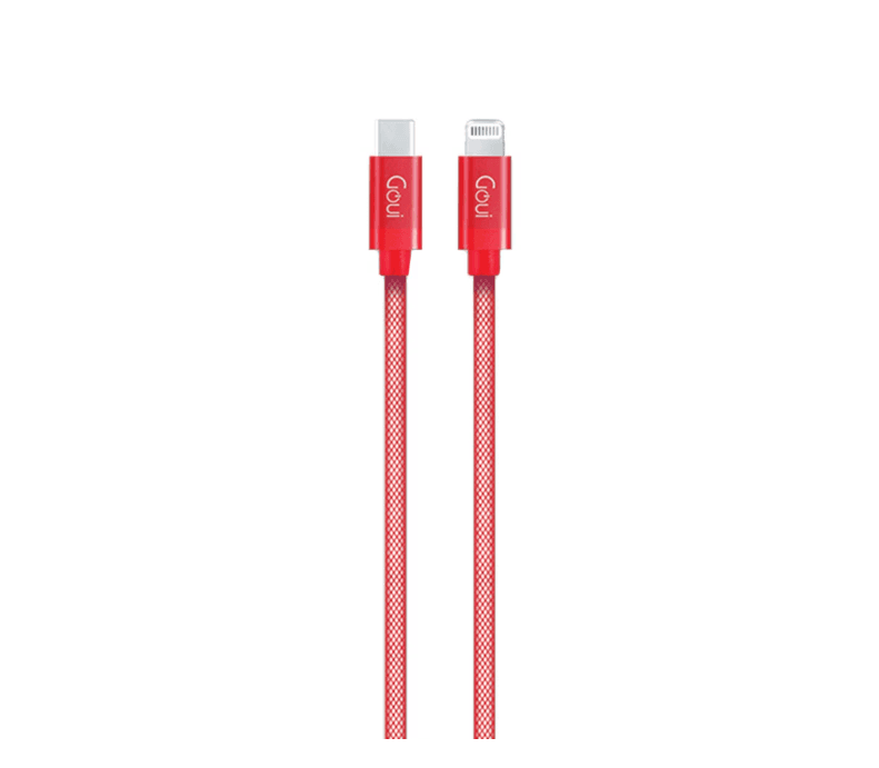 Cablu Date si Incarcare USB Type-C la Lightning Metallic, 1 m, G-METALLICC94-R, Rosu