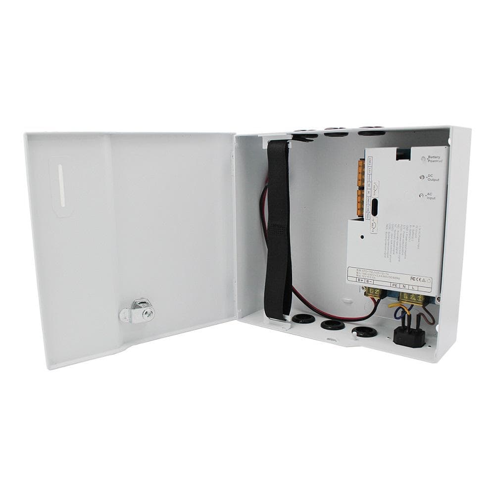 Sursa de alimentare 5A cu back up pentru sisteme de access control STD- TMJY05-12-7Z, tensiune intrare 996-264V, 47Hz-63Hz, tensiune de iesire: DC12V 5A,60W, carcasa metal, intrare pentru acumulator de 7Ah 12V( nu este inclus), temporizare access: 0-45s, protectie: short circuit, over current