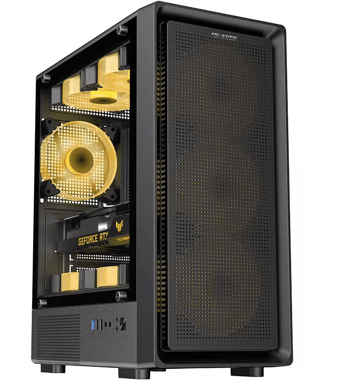 Carcasa PRO GAMING VISION, RGB, Mid Tower, Black