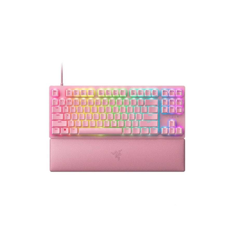 Tastatura Mecanica Gaming Razer Huntsman V2 Tenkeyless, RGB, USB, Roz