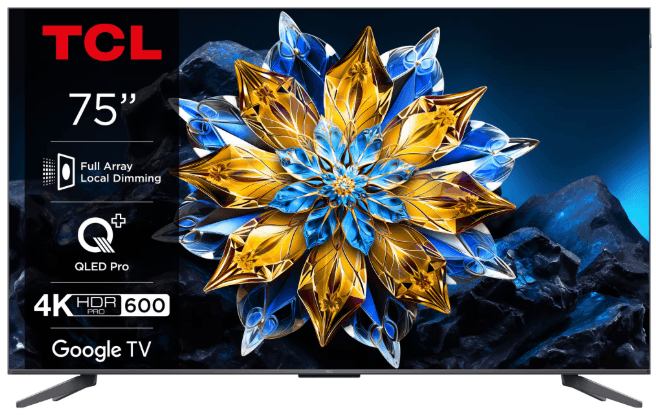 Televizor QLED TCL 75C61B PRO, 190 cm (75"), 4K, Smart TV, WiFi, Negru