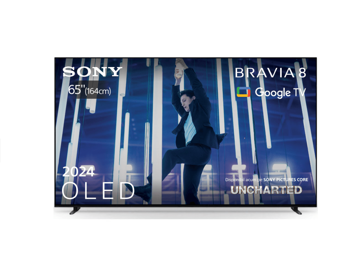 Televizor Sony BRAVIA 8 LED 65XR80, 164 cm, Smart Google TV, 4K Ultra HD, 100 Hz, Clasa E (Model 2024)