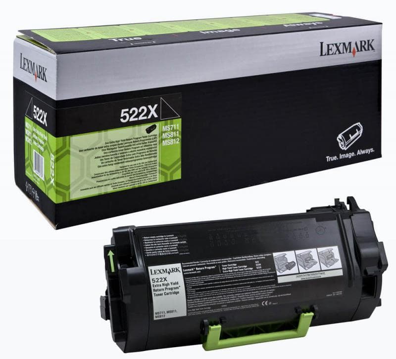 Toner LEXMARK 522X, Black