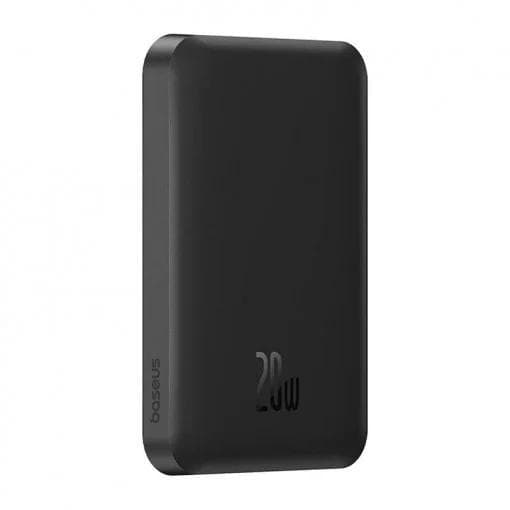 Baterie externa Baseus Magnetic Mini Wireless, 5000mAh, max 20W pe cablu, 1 x USB Type-C output/input, incarcare wireless 15W, include cablu USB Type-C la USB Type-C 30cm, negru