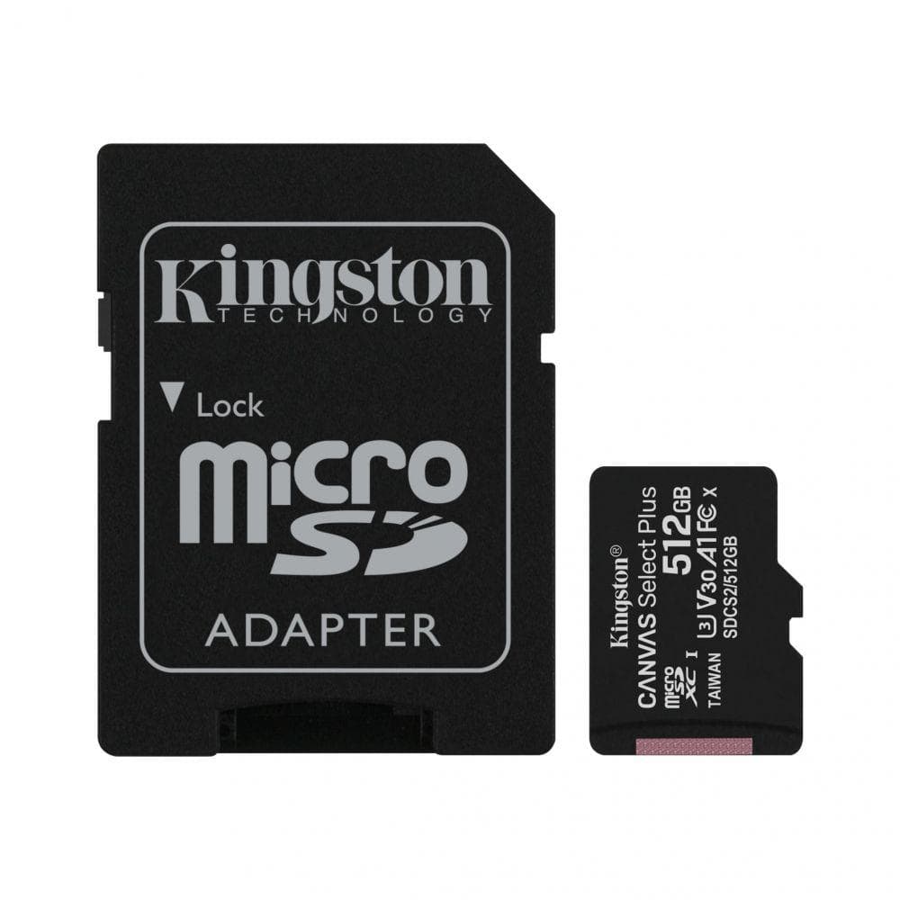 Card de Memorie SDXC Kingston Select Plus, 512GB, Adaptor SD, Class 10