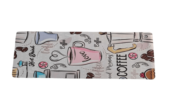 Covoras printat 40x120 Coffee, cauciuc antialunecare