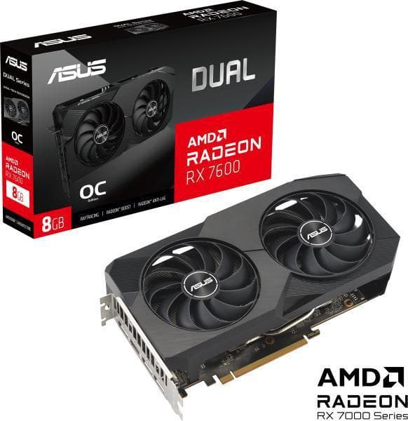 Placa video ASUS Radeon RX 7600, 8GB GDDR6, PCI Express 4.0, 128bit