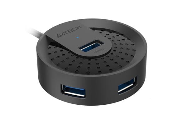 Hub USB A4Tech HUB-30C, USB-C, 5 porturi, Negru