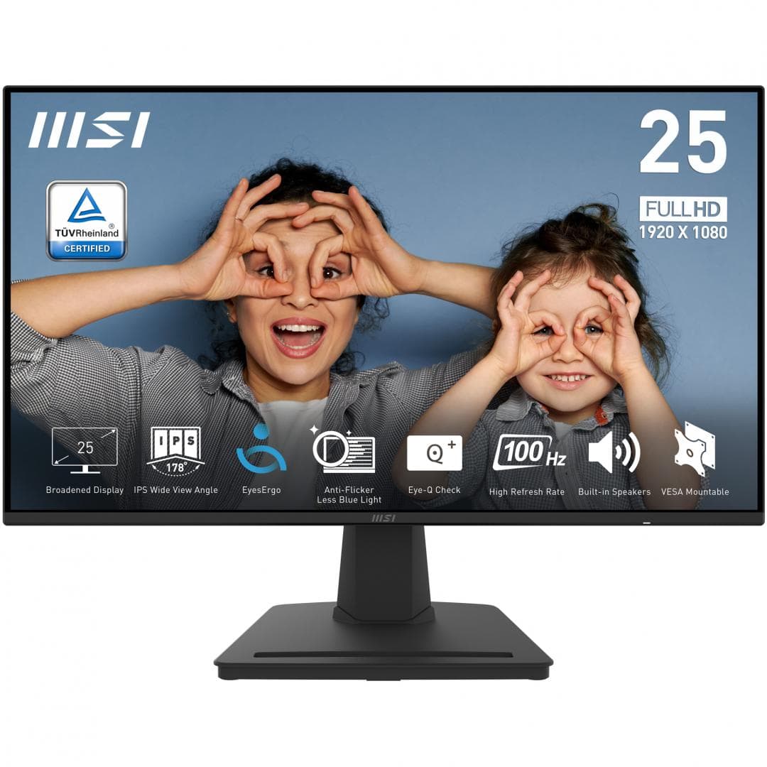 Monitor Consumer MSI PRO MP252, 24.5", 1920 x 1080 pixeli, Black