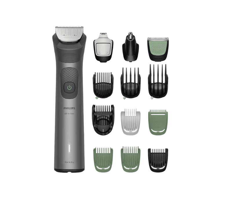 Aparat tuns All-in-One Philips MG7935/15, functionare 120 min, rezistent la apa, 15 accesorii,Control până la 0,2 mm, gri