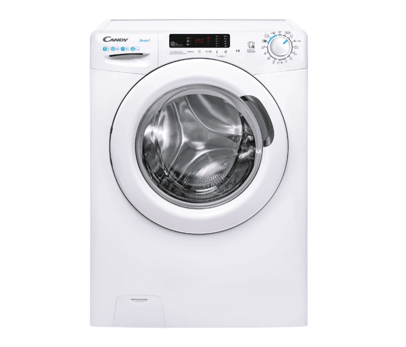 Masina de spalat rufe Candy Smart CS4 1072/1-S, SLIM, 7 kg, 1000 rpm, Clasa D, Easy Iron, Kg Detector, Alb
