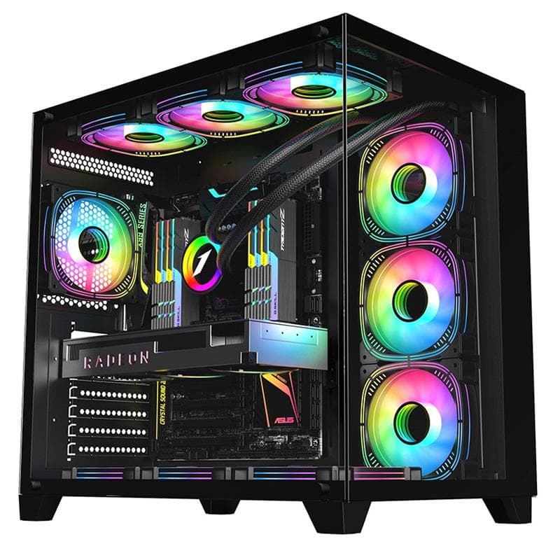 Carcasa 1st PLAYER MV8-TP-BK, Mid Tower, Black