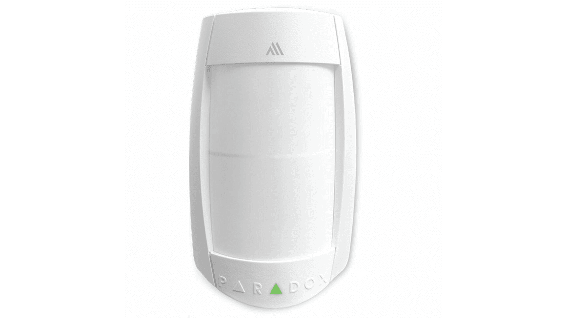 Detector de mișcare PIR digital cu optică duală, wireless și imunitate la animale de companie • imunitate avansată reală la animale de companie • control al nivelului de energie de detecție • 5 ani autonomie a bateriei (litiu, 3 x 1.5 VDC AAA) • senzor de temperatură • GFSK wireless bidirecțional cu