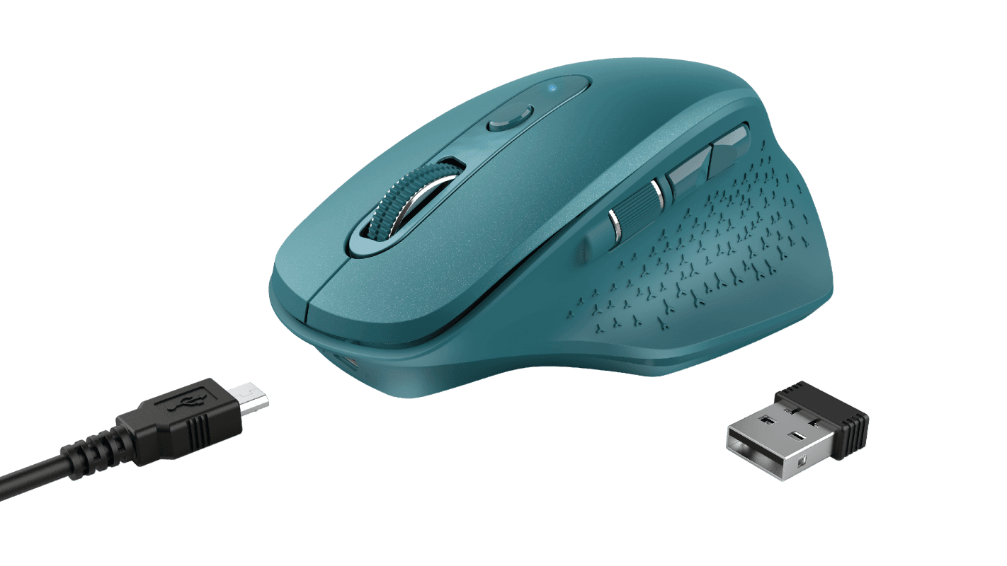 Mouse Wireless Trust Ozaa, 2400 dpi, Albastru