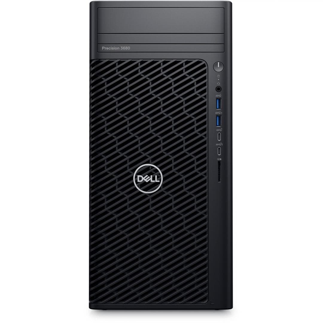 Desktop Workstation Dell Precision 3680 Tower cu procesor Intel Core i9 14900K pana la 6 GHz, 32 GB DDR5, 3TB SSD 2TB HDD, RTX 2000 Ada, Windows 11 Pro, Black