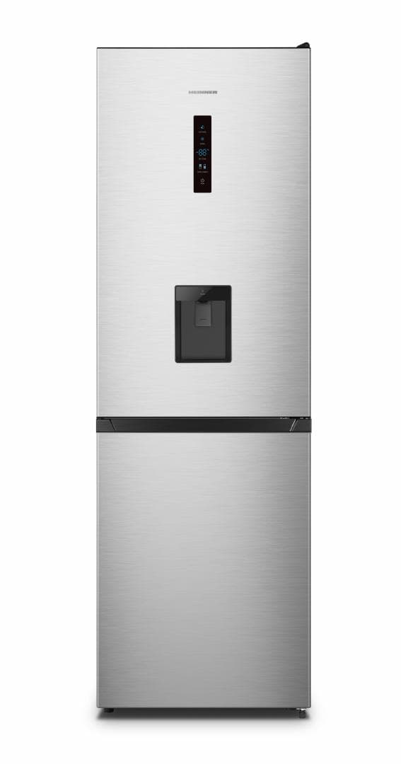 Combina frigorifica HEINNER HCNF-HS304XWDE++, No Frost, 304 l, Clasa: E, Dozator apa, Aspect inox