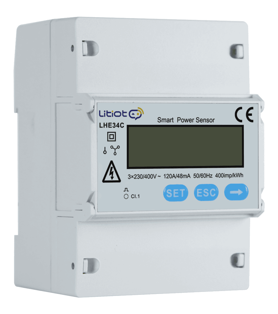 LIVOLTEK LHE34C 3P4W, DIN Rail indirect connection meter, with external CT 250A