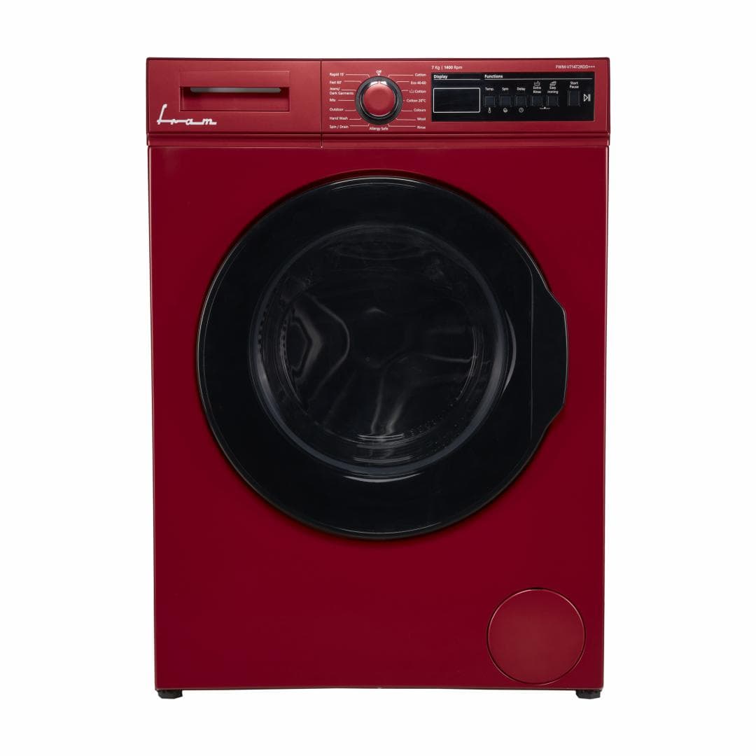 Masina de spalat rufe FRAM FWM-V714T2RDD+++, 7 kg, 1400 rpm, Clasa: D, Rosu pastelat