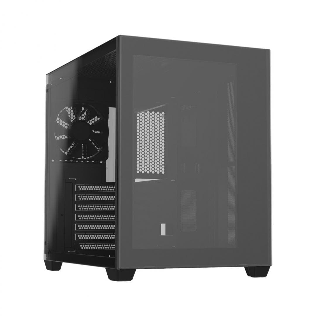 Carcasa FORTRON CMT380, RGB, Mid Tower, Black