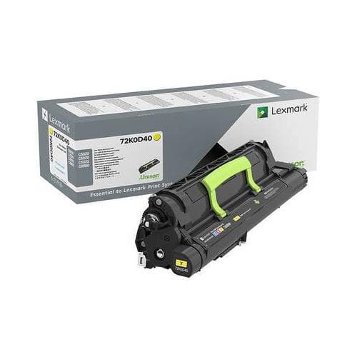 Developer Lexmark, culoare galben, 72K0D40, tehnologie laser, capacitate 300 k pagini, compatibilitate CS820de / CS820dte / CS820dtfe / CX820de / CX820dtfe / CX825de / CX825dte / CX825dtfe / CX860de / CX860dte / CX860dtfe