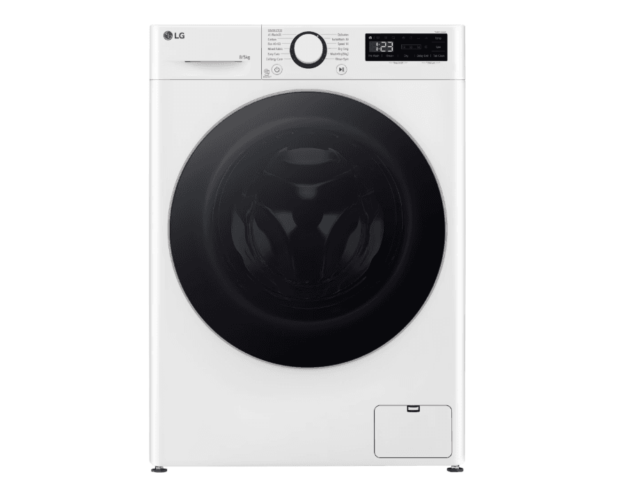 Masina de spalat rufe cu uscator LG F2DR508S1W, 8 kg Spalare, 5 kg Uscare, 1200 rpm, Motor Direct Drive, Clasa B, TurboWash, Alb