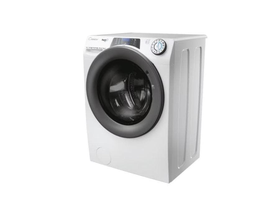 Masina de spalat rufe Candy Rapido Pro RP 4106BWMR/1-S, 10 kg, 1400 RPM, Clasa A, BPM Motor,Active motion systems, WiFi , Steam, 45 cm, Alb