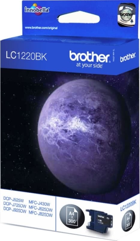 Cartus Cerneala Original Brother Black, LC1220BK, pentru DCP-J525|J725|J925|MFC-J430|J625, 300, "LC1220BK"