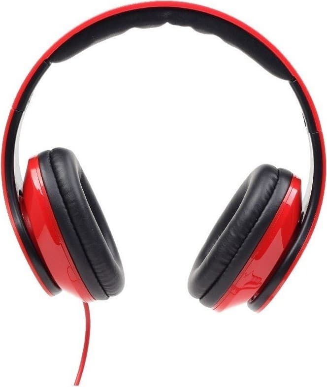 CASTI Gembird, "Detroit", cu fir, standard, utilizare multimedia, smartphone, microfon pe fir, conectare prin Jack 3.5 mm, negru / rosu, "MHS-DTW-R"