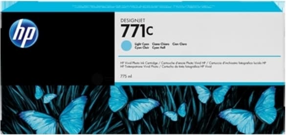 Cartus Cerneala Original HP Light Cyan, nr.771C, pentru DesignJet Z6200, "B6Y12A"