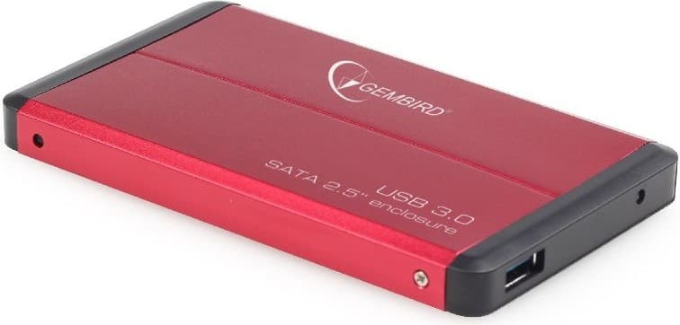 RACK extern GEMBIRD, pt HDD/SSD, 2.5 inch, S-ATA, interfata PC USB 3.0, aluminiu, rosu, "EE2-U3S-2-R"