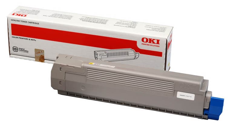 Toner Original Oki Yellow, 44643001, pentru C801, 7.3K,"44643001"