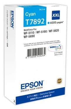 Cartus Cerneala Original Epson Cyan, T789240, pentru Workforce Pro WP-5110|51490|5620|5690, "C13T789240"(RAPO)