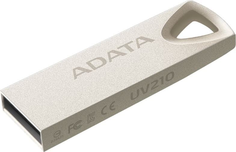 MEMORIE USB 2.0 ADATA 16 GB, clasica, carcasa metalica, argintiu, "AUV210-16G-RGD"