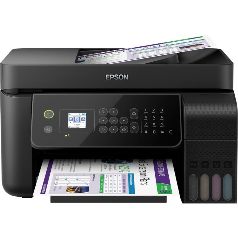 Multifunctional Inkjet CISS Color Epson L5190,A4,Functii:Impr|Scan|Cop|Fax,Vit Print Mono:33 ppm,Vit Print color:33 ppm,Conectiv:USB|Retea|WiFi,Duplex:nu,ADF:ADF, "C11CG85403"