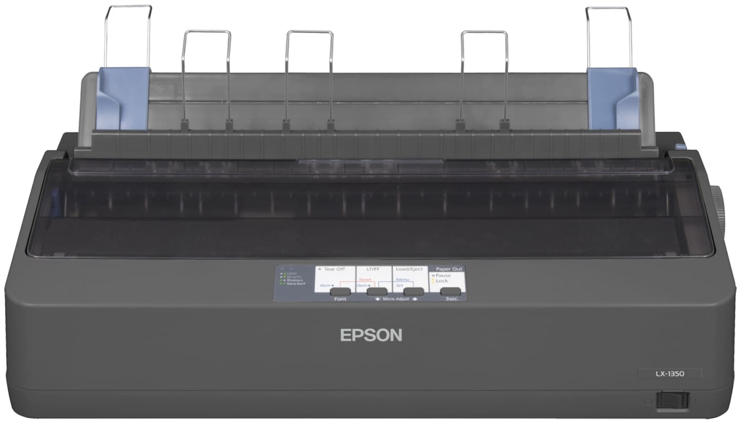 Imprimanta Matriciala Mono Epson LX-1350, A3, Functii: Impr., Viteza de Printare Monocrom: 357 cps, Viteza de printare color: nu e cazul, Conectivitate:USB, Duplex:nu, ADF:Nu, (incl.TV 21RON) "C11CD24301"(RAPO)